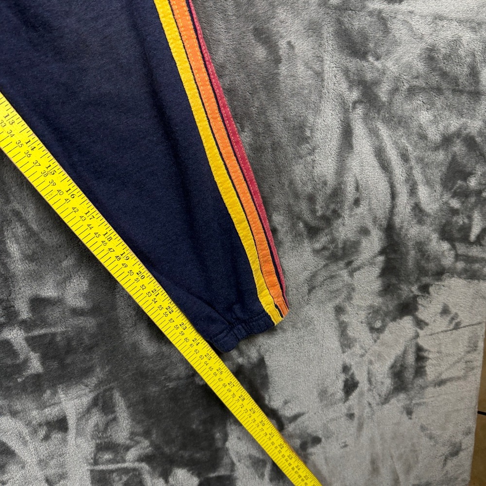 Aviator Nation Sweatpants Womens Size S Navy Blue Rainbow Stripe Joggers - Picture 3 of 9